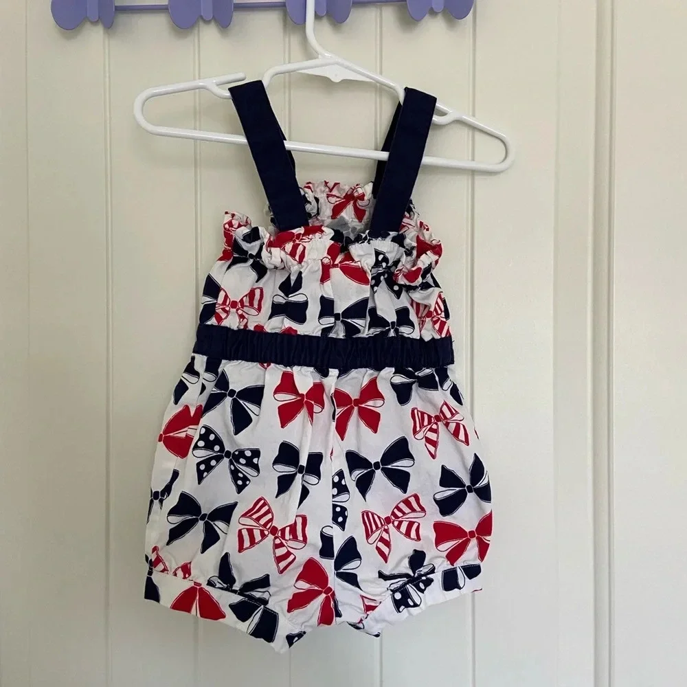 Gymboree baby girl’s red white & blue one piece outfit —‎ 12-18 months